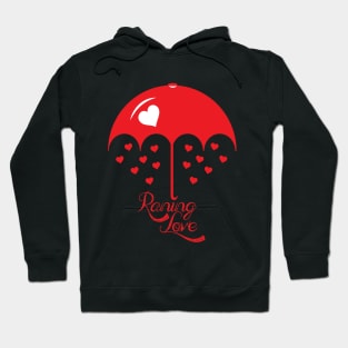 Raining love red Hoodie